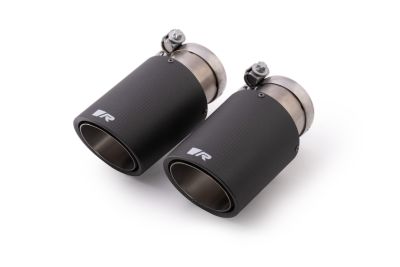 Endrohr-Set li/re je 2 Carbon-Endrohre Ø 84 mm schräg, Innenaufbau Titan, mit einstellbarem Kugelans