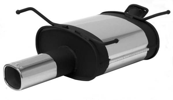 Sportschalldämpfer mit 1 Endrohr 92x78 mm