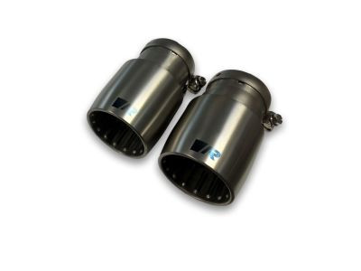 OPT GT Endrohr-Set 2 Endrohre Ø 102 mm, L=145 mm, Titan, gescotched, mit einstellbarem Kugelanschluss
