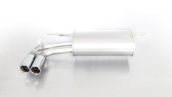 Sportschalldämpfer mit 2 Endrohren Ø 76 mm