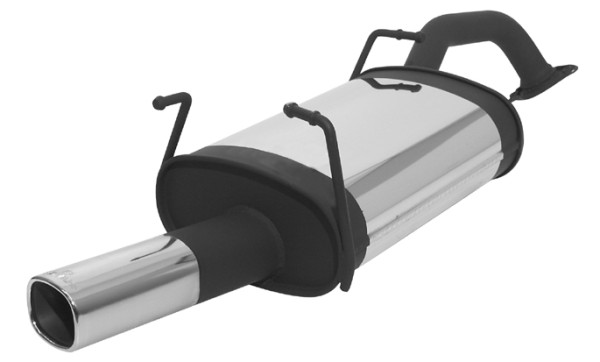 Sportschalldämpfer mit 1 Endrohr 92x78 mm