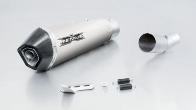 HYPERCONE, RACING slip on (Schalldämpfer mit Verbindungsrohr ohne Kat) für Ducati Monster 797, Titan, 65 mm, ohne CH Genehmigung