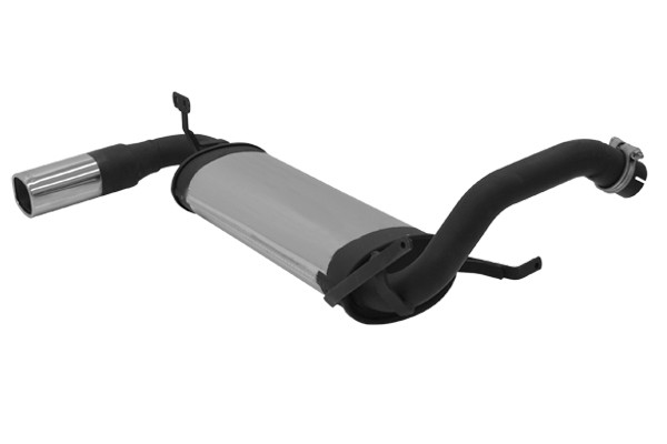 Sportschalldämpfer mit 1 Endrohr 92x78 mm