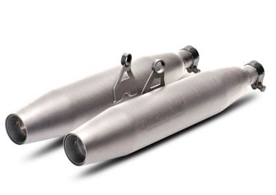 RACING REMUS Slip on Tapered Schalldämpfer Bonneville, links/rechts Ø 84 mm, ohne Katalysator, Edelstahl matt, KEINE CH Genehmigung