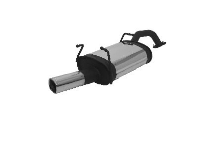 Sportschalldämpfer mit 1 Endrohr 92x78 mm