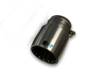 OPT GT tail pipe Ø 102 mm, L=145 mm, titanium, scotched, with adjustable spherical clamp connection