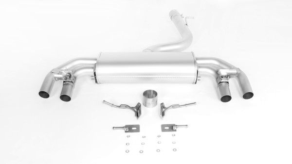 Axle-Back-Anlage, mittig für Links/Rechts-Anlage mit 2 integrierten Klappen, mit EG Genehmigung (wäh