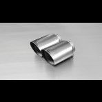 Endrohr-Set 2 Endrohre Ø 115 mm schräg, poliert, mit einstellbarem Kugelanschluss