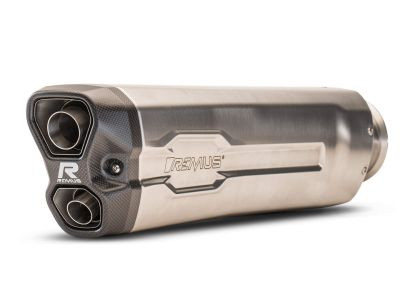 REMUS RACING 8 2.0 Slip On Sportauspuff inkl. Carbon Hitzeschutzabdeckung, Edelstahl matt ohne CH Genehmigung