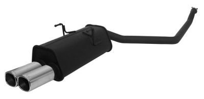 Sportschalldämpfer mit 2 Endrohren 92x78 mm
