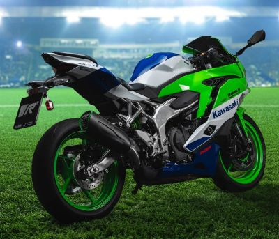 Slip-On REMUS NXT (Sportschalldämpfer) Kawasaki Ninja ZX-4R/RR, Edelstahl schwarz/grün, CH Genehmigung