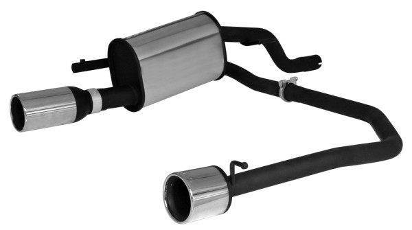 Sportschalldämpfer mit links/rechts je 1 Endrohr Ø 102 mm