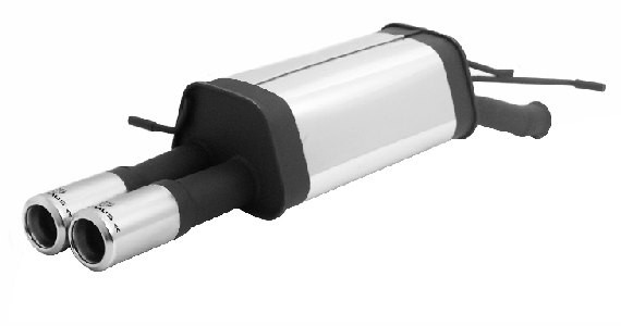 Sportschalldämpfer mit 2 Endrohren Ø 84 mm Edition