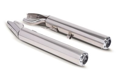 2x Slip On Sportauspuff BMW R 18 Edelstahl chrome, Links/Rechts mit wählbaren Endkappen, inkl. CH-Genehmigung