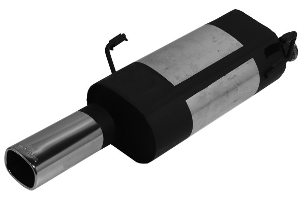 Sportschalldämpfer mit 1 Endrohr 92x78 mm