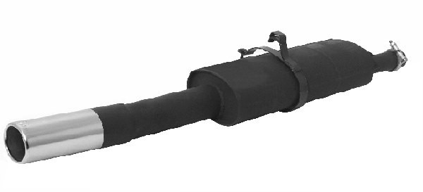 Sportschalldämpfer mit 1 Endrohr 97x80 mm