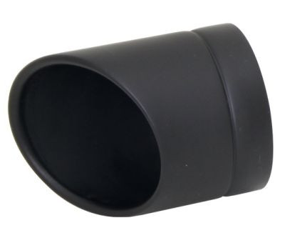 Endkappe „Rolled Up“ (2 Stk.) Edelstahl, schwarz lackiert