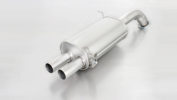 Axle-Back-Anlage, Edelstahl Sportschalldämpfer für FORD Fiesta ST/ST 200 (wählbare Endrohre), inkl. CH Genehmigung