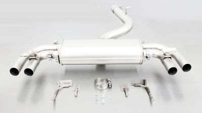 Turbo-Back-Anlage mit 2 integrierten Klappen (wählbare Endrohre), ohne Genehmigung