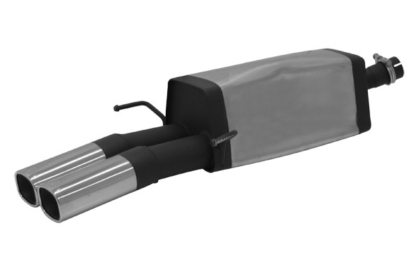 Sportschalldämpfer mit 2 Endrohren 92x78 mm