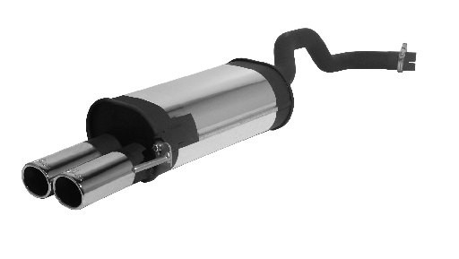 Sportschalldämpfer mit 2 Endrohren 82x67 mm