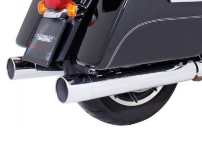 2x Sportauspuff Harley Davidson Touring, Edelstahl verchromt, mit Genehmigung