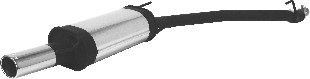 Sportschalldämpfer mit 1 Endrohr 97x80 mm