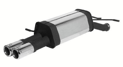 Sportschalldämpfer mit 2 Endrohren Ø 84 mm Edition