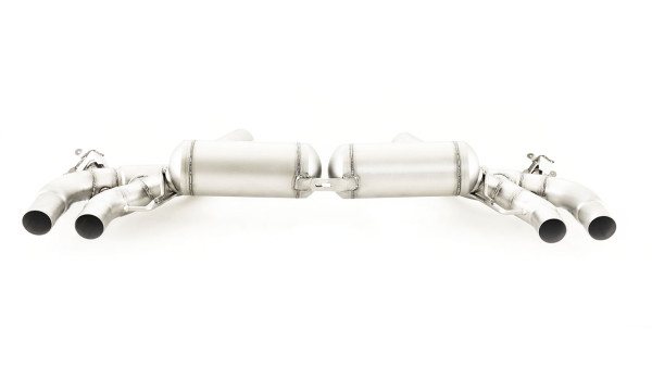 Axle-Back-Anlage L/R mit je einer integrierten Klappe (wählbare Endrohre), inkl. (EG-) Genehmigung