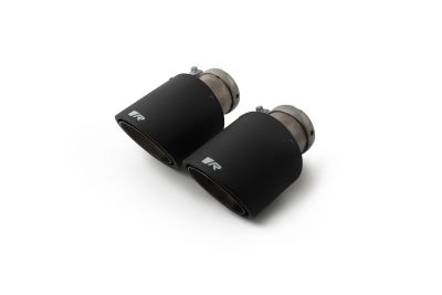 Endrohr-Set li/re je 1 Carbon-Endrohr Ø 102 mm schräg, Innenaufbau Titan, mit einstellbarem Kugelans