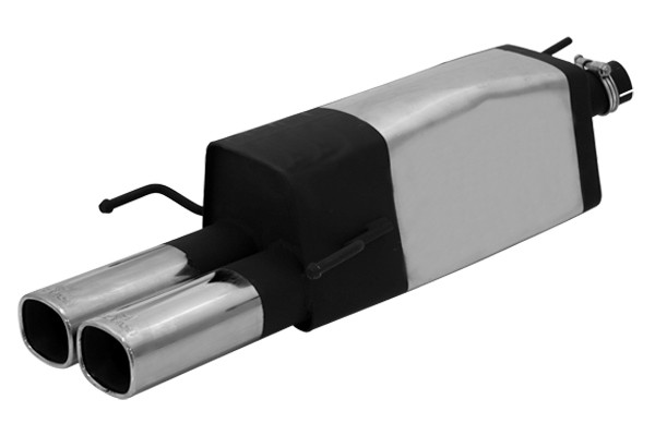 Sportschalldämpfer mit 2 Endrohren 92x78 mm