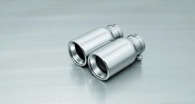 Endrohr-Set li/re je 2 Endrohre Ø 90 mm, verchromt, mit einstellbarem Kugelanschluss