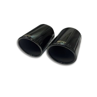 4 Endrohre Ø 102 mm schräg, Black Chrome, mit einstellbarem Kugelanschluss