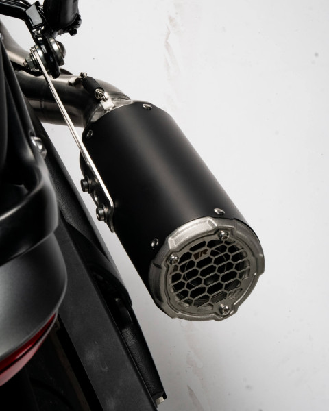 BoostR Slip On (Sportschalldämpfer), Edelstahl schwarz, Racing ohne CH Genehmigung