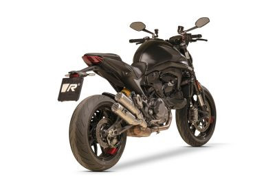REMUS Double MESH RACING Auspuff fuer Ducati Monster Euro 5, Edelstahl matt, keine CH Genehmigung