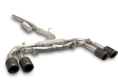 RACING OPF-Back-System L/R: RACING Resonator Sportschalldämpfer mittig inkl. Verbindungsrohr, KEINE CH GENEHMIGUNG