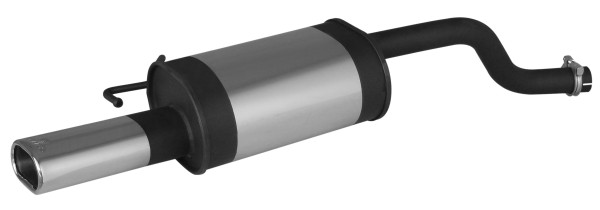 Sportschalldämpfer mit 1 Endrohr 102x68 mm