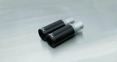 2 Endrohre Ø 84 mm Street Race Black Chrome