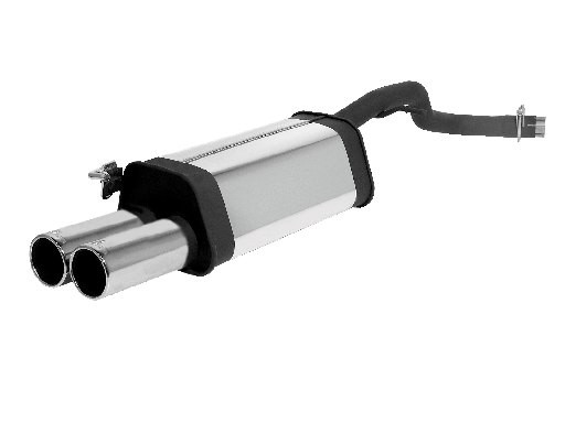 Sportschalldämpfer mit 2 Endrohren Ø 90 mm