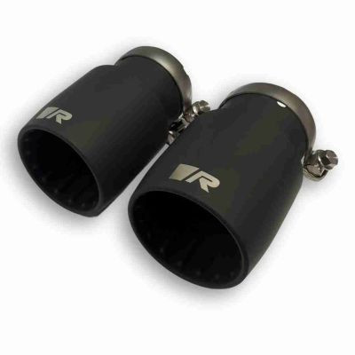 OPT GT Black Endrohr-Set 2 Endrohre Ø 102 mm, L=145 mm, Titan, Schwarz painted, mit einstellbarem Kugelanschluss