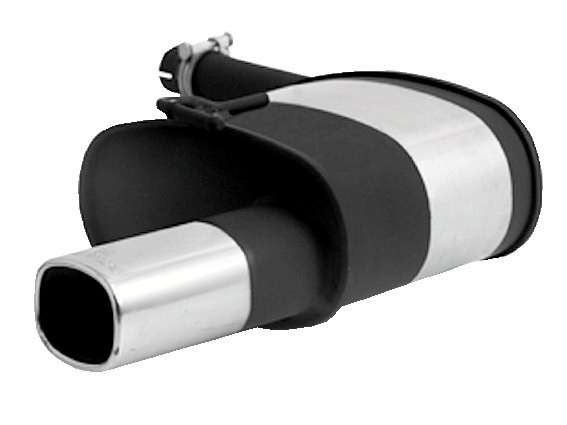 Sportschalldämpfer mit 1 Endrohr 92x78 mm