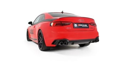 Cat-Back-Anlage (ab Sekundärkat), Links/Rechts-Anlage mit integrierten Klappen für AUDI RS5 Quattro Coupe, inkl. CH Genehmigung (wählbare Endrohre)