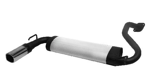 Sportschalldämpfer mit 1 Endrohr 92x78 mm
