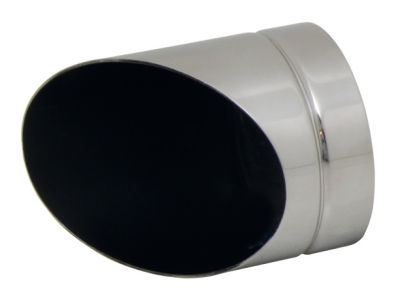 Endkappe „Slash Cut“ (2 Stk.) Edelstahl schwarz