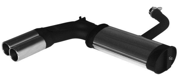 Sportschalldämpfer mit 2 Endrohren Ø 76 mm